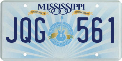 MS license plate JQG561