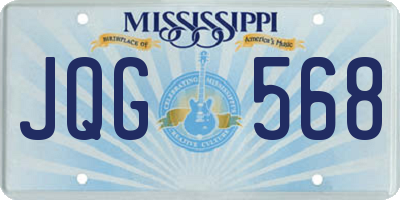 MS license plate JQG568