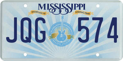 MS license plate JQG574