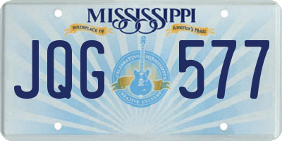 MS license plate JQG577