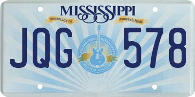 MS license plate JQG578