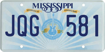 MS license plate JQG581