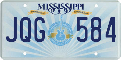 MS license plate JQG584