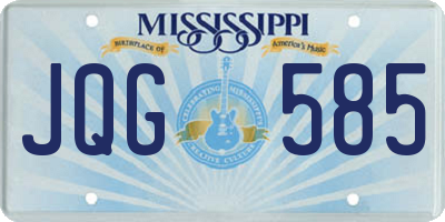 MS license plate JQG585