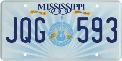 MS license plate JQG593