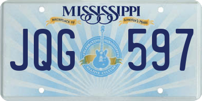 MS license plate JQG597