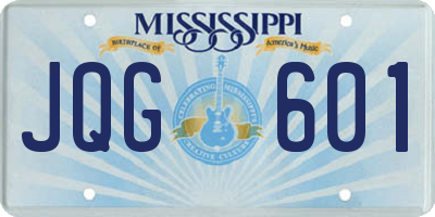 MS license plate JQG601