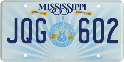 MS license plate JQG602
