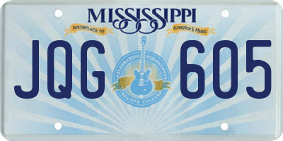 MS license plate JQG605