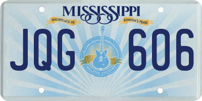 MS license plate JQG606