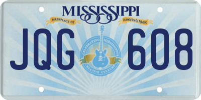MS license plate JQG608