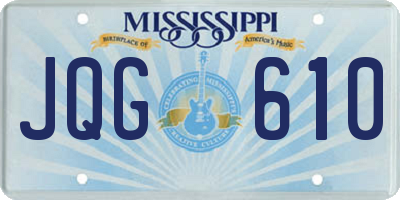 MS license plate JQG610