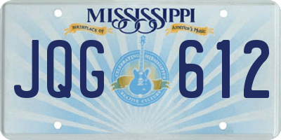 MS license plate JQG612