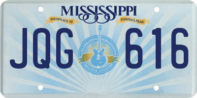 MS license plate JQG616