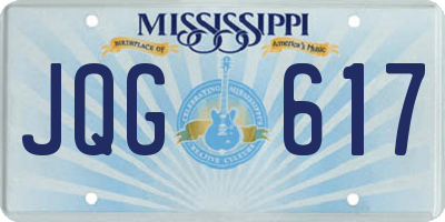 MS license plate JQG617