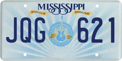 MS license plate JQG621