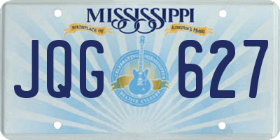 MS license plate JQG627