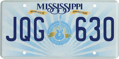 MS license plate JQG630