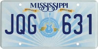 MS license plate JQG631