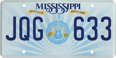MS license plate JQG633