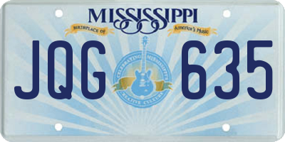 MS license plate JQG635