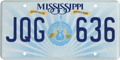 MS license plate JQG636