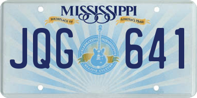 MS license plate JQG641