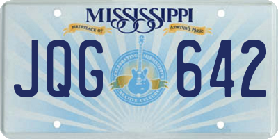 MS license plate JQG642