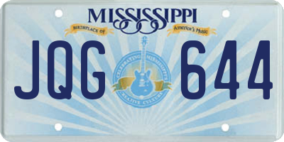 MS license plate JQG644