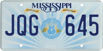 MS license plate JQG645