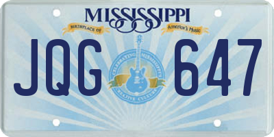 MS license plate JQG647