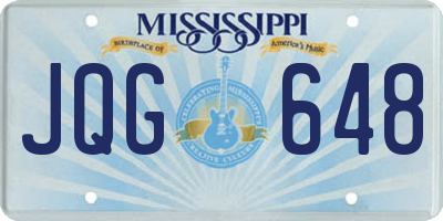 MS license plate JQG648