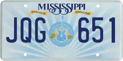 MS license plate JQG651