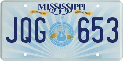 MS license plate JQG653