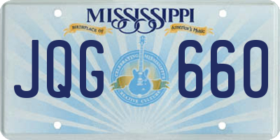 MS license plate JQG660