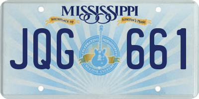 MS license plate JQG661