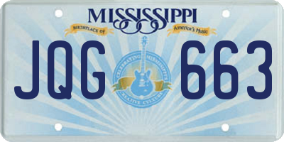 MS license plate JQG663