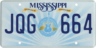 MS license plate JQG664