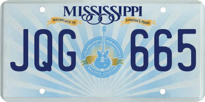 MS license plate JQG665