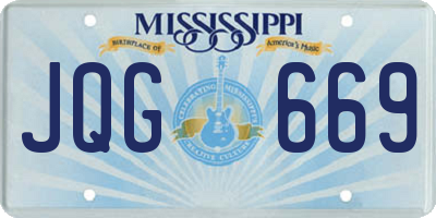 MS license plate JQG669