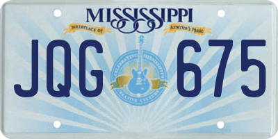 MS license plate JQG675