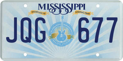 MS license plate JQG677