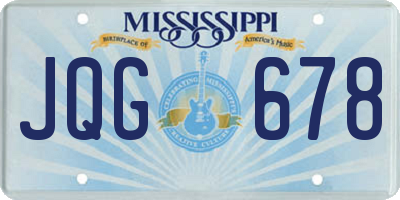 MS license plate JQG678