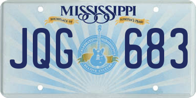 MS license plate JQG683