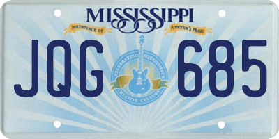 MS license plate JQG685