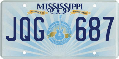 MS license plate JQG687