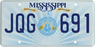 MS license plate JQG691