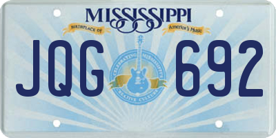 MS license plate JQG692