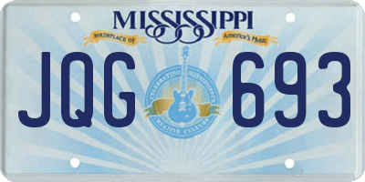 MS license plate JQG693