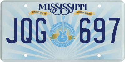 MS license plate JQG697